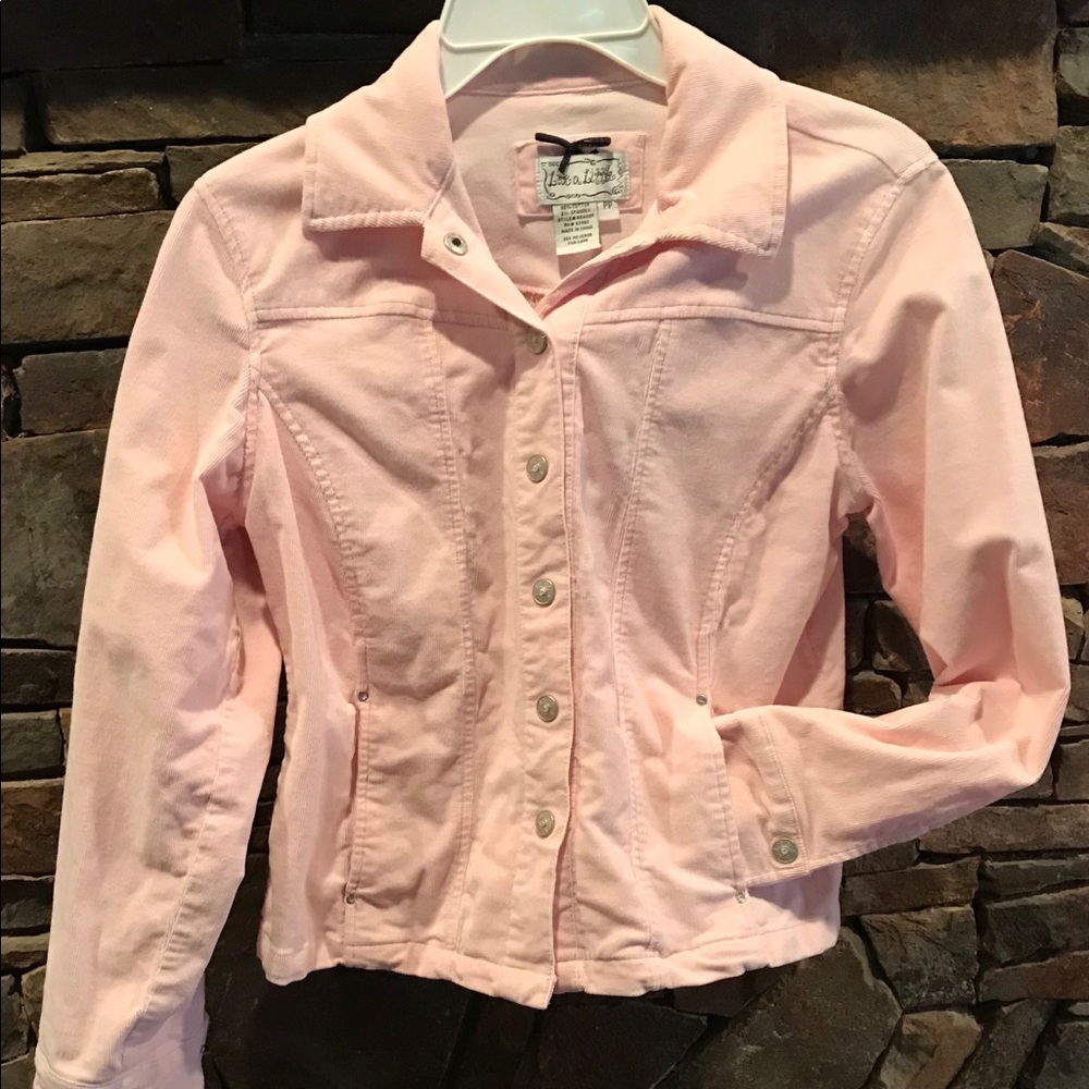 Pink Corduroy “Live A Little” Jacket Petite